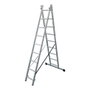 Edm Échelle transformable en aluminium 2 x 9 marches