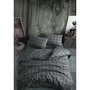 Parure de lit 140 x 200 cm en coton renforcé noir