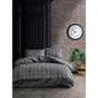 Parure de lit 140 x 200 cm en coton renforcé noir