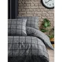Parure de lit 140 x 200 cm en coton renforcé noir