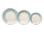 Vessia Vajilla 12 pièces Patinée Bleu 27x15x27 cm (Set de 2)