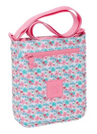 Safta Bolso bandolera reciclado Moos 'Flores' - Sac bandoulière recyclé, motifs floraux, dimensions 21 x 25 x 4,5 cm