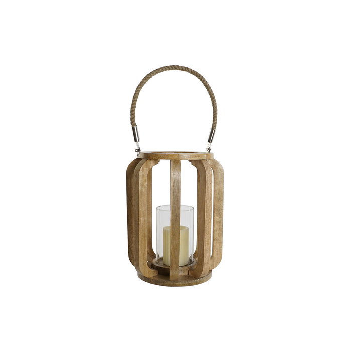 Bougeoir Home ESPRIT Naturel Verre Bois de manguier 25 x 25 x 35 cm Bougeoir Home ESPRIT Naturel Verre Bois de manguier 25 x 25 x 35 cm