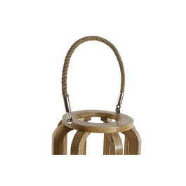 Bougeoir Home ESPRIT Naturel Verre Bois de manguier 25 x 25 x 35 cm