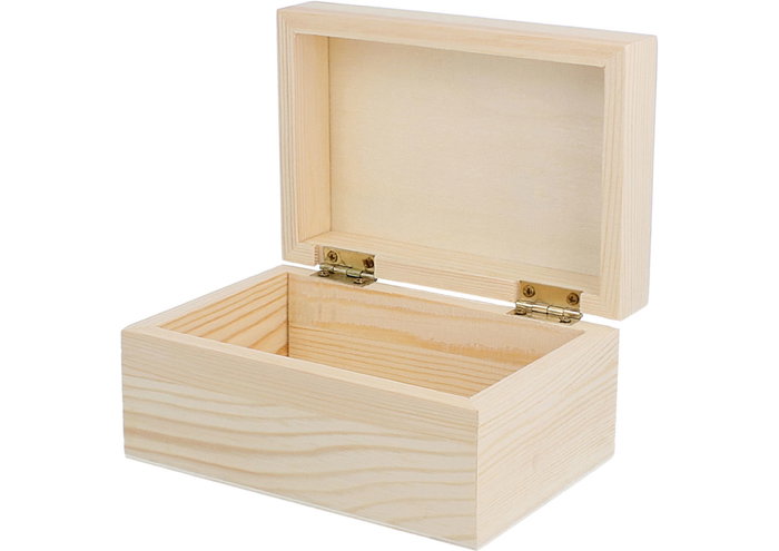 Innspiro Boîte rectangulaire en bois de pin massif 14x9,5x7cm Innspiro Boîte rectangulaire en bois de pin massif 14x9,5x7cm