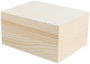 Innspiro Boîte rectangulaire en bois de pin massif 14x9,5x7cm