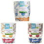 Blue Corner Lot de 10 bols pour glace en papier avec cuillères