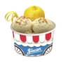 Blue Corner Lot de 10 bols pour glace en papier avec cuillères