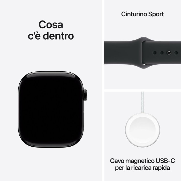Apple MEUX4QL/A Montre intelligente Noir 46 mm