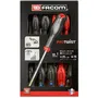 Facom AT.11PB Jeu de 11 Tournevis PROTWIST avec Outils Isolés 1000V, Tournevis Testeur et Microtech