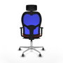 Piqueras y Crespo 1D086G2 Chaise de Bureau avec Appui-tête Orange Foncé
