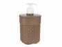 Berilo Dosificateur de Salle de Bain Plastique 580ml Marron 9x16.5x9cm (Set de 36)