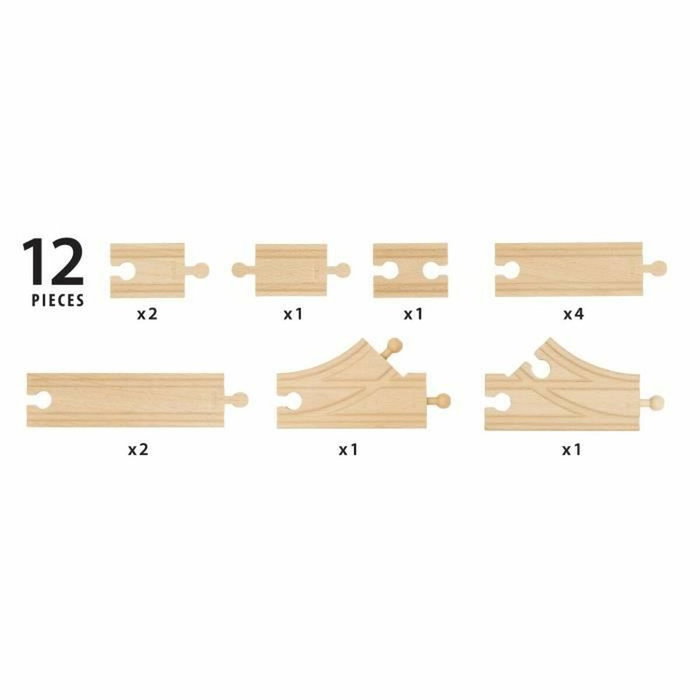 Brio Coffret de démarrage - 12 rails en bois Brio Coffret de démarrage - 12 rails en bois