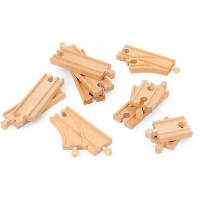 BRIO - Pack B-7312350360998 - Coffret de Démarrage Circuit en Bois - 12 Rails et Aiguillages Courbés - Jouet Enfant à Partir de 3 Ans
