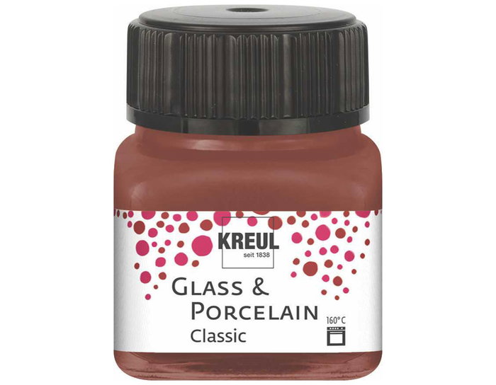 Kreul Pintura vidrio y porcelana GLASS&PORCELAIN Classic brillante coñac 20ml Kreul Pintura vidrio y porcelana GLASS&PORCELAIN Classic brillante coñac 20ml