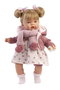 Llorens Muñeca llorona joelle - Poussette bébé pleureuse rose Joelle 38cm avec tétine - Corps en tissu - Fonction sonore - Langue espagnole