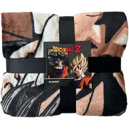 Dragon Ball Plaid DRAGON BALL Z Son Goku 130 x 180 cm - Couverture polaire décorative