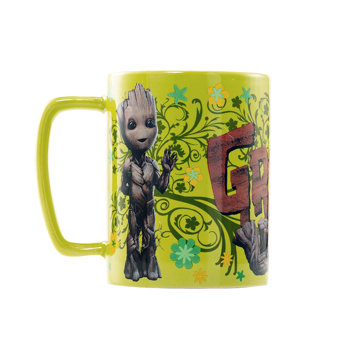 PYRAMID Tasse avec housse en peluche Groot Gardiens de la Galaxie Marvel 440ml en céramique, apte micro-ondes et lave-vaisselle