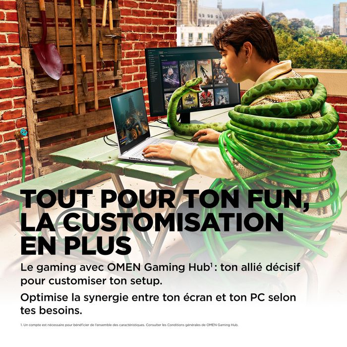 HP Omen - Écran PC Gaming 23.8 pouces / 60.5 cm - Résolution Full HD (1920 x 1080) - Dalle IPS - 165 Hz - 1 ms - AMD FreeSync Premium - Pied réglable