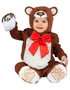 My Other Me - Costume d'ours en peluche avec bonnet, noeud, body, biberon de miel en peluche et chaussons - Taille 12-24 mois