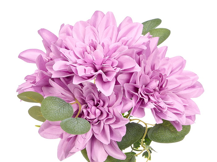 Ibergarden Ramo de 5 fleurs ouvertes lilas 39 cm - Plastique (Set de 12)
