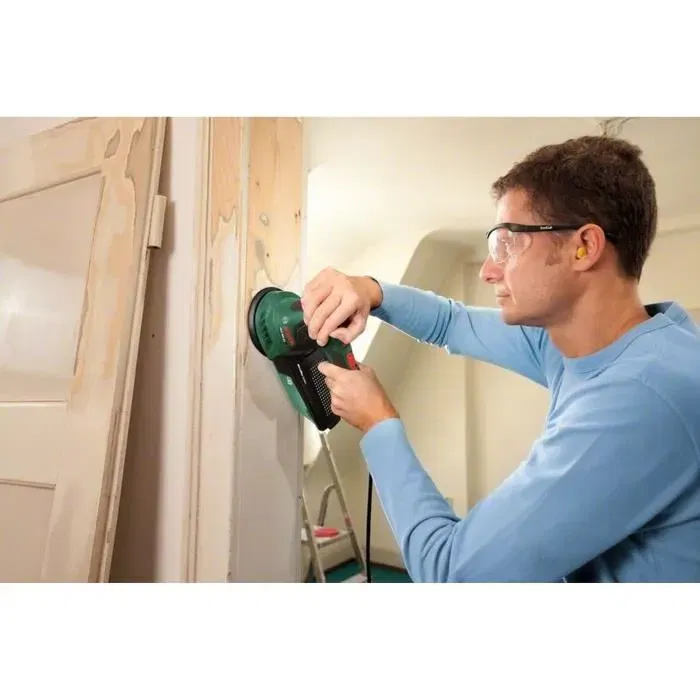 Bosch Ponceuse excentrique PEX300AE 270W - Ponceuse orbitale pour travaux de finition sur surfaces moyennes