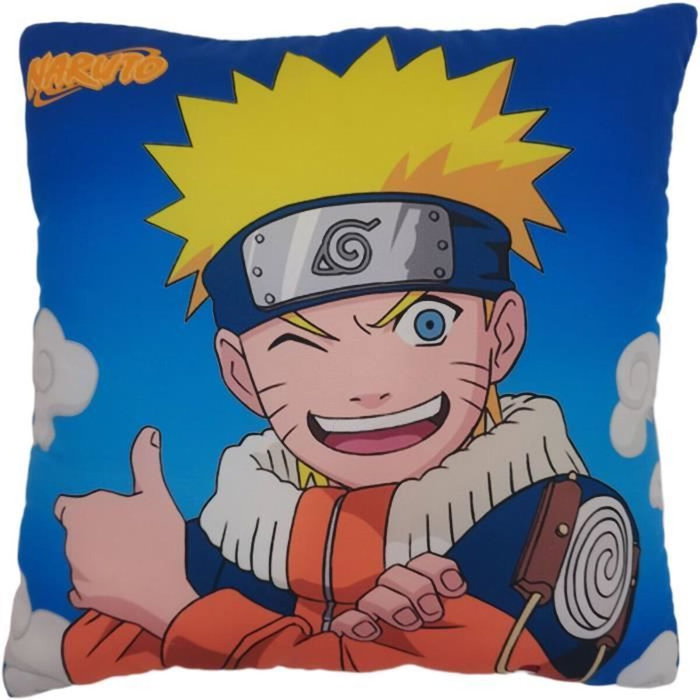 Naruto Coussin Double Face Carré Naruto et Sasuke Microfibre 40 x 40 cm Naruto Coussin Double Face Carré Naruto et Sasuke Microfibre 40 x 40 cm