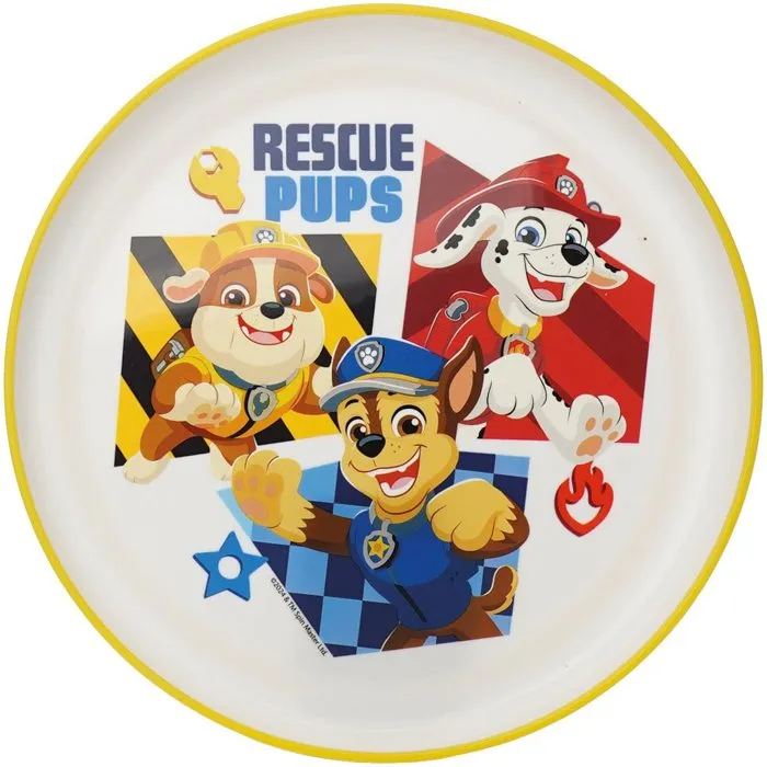 Thermobaby Coffret repas 5 pièces Pat'Patrouille - Assiette, bol, gobelet, cuillère et fourchette micro-ondables - Jaune - Dès 10 mois Thermobaby Coffret repas 5 pièces Pat'Patrouille - Assiette, bol, gobelet, cuillère et fourchette micro-ondables - Jaune - Dès 10 mois