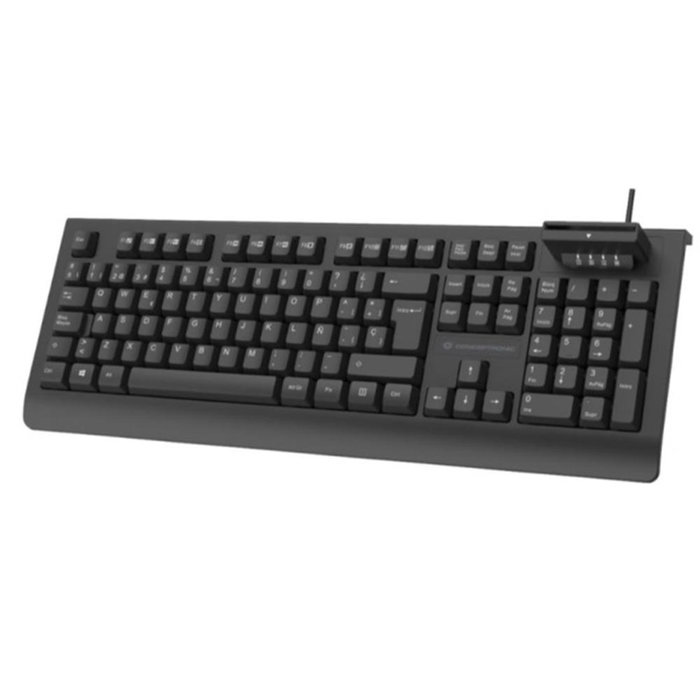 Conceptronic Kayne01Es Clavier USB avec lecteur de carte DNIe, disposition espagnole, 105 touches Conceptronic Kayne01Es Clavier USB avec lecteur de carte DNIe, disposition espagnole, 105 touches