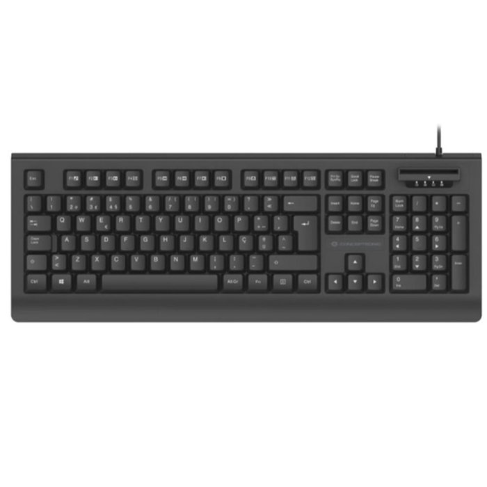 Conceptronic Kayne01Es Clavier USB avec lecteur de carte DNIe, disposition espagnole, 105 touches Conceptronic Kayne01Es Clavier USB avec lecteur de carte DNIe, disposition espagnole, 105 touches
