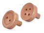 GIFTDECOR Set de 2 perchas en bois couleur naturel (Lot de 6)
