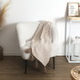Home Deco Factory Plaid Nid d'abeille Beige 125x150