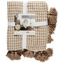 Home Deco Factory Plaid Nid d'abeille Beige 125x150
