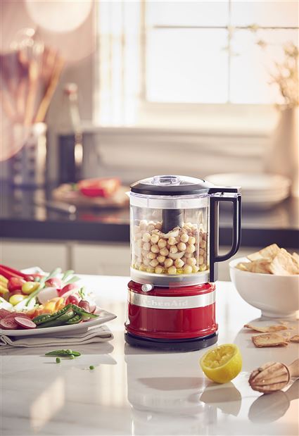 KitchenAid 5KFC0516 EER Picadora de alimentos (Hachoir/Mixeur) Rouge - Compact, 1,19 L, lame en acier inox, accessoire batteur