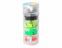 Innspiro Set de Gemmes Décoratives Acryliques Carrées Couleurs Fluo 16x16mm, 100u. Aprox