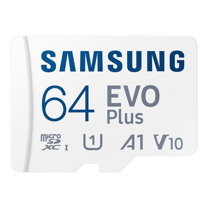 Samsung EVO Plus MB-MC64S Carte Mémoire Micro SDXC 64 Go UHS-I U1 V10 A1 Samsung EVO Plus MB-MC64S Carte Mémoire Micro SDXC 64 Go UHS-I U1 V10 A1