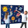 World Brands - Juego descubre el sistema solar - Jeu éducatif pour découvrir le système solaire avec 42 figurines spatiales et panneau avec velcro - À partir de 36 mois