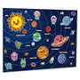 World Brands - Juego descubre el sistema solar - Jeu éducatif pour découvrir le système solaire avec 42 figurines spatiales et panneau avec velcro - À partir de 36 mois