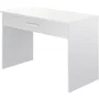 Bureau Grand Tiroir Mélaminé Blanc - 110 x 56 x 81,5 cm