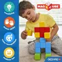 GEOMAG Magicube 060 - Jeu de construction magnétique - 6 cubes empilables en plastique recyclé pour enfants 1 à 5 ans