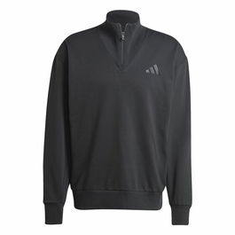 Sweat sans capuche homme Adidas All Szn Fleece 1/4 Zip Crew Noir L