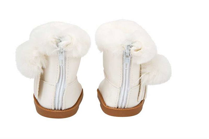 Muñecas Arias Set de bottes blanches avec fourrure pour poupées de 45 cm Muñecas Arias Set de bottes blanches avec fourrure pour poupées de 45 cm