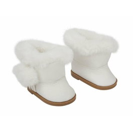 Muñecas Arias Set de bottes blanches avec fourrure pour poupées de 45 cm