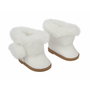 Muñecas Arias Set de bottes blanches avec fourrure pour poupées de 45 cm