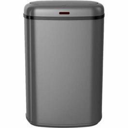 Kitchen Move Poubelle LOGAN 58 L Inox Gris Mat