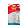 3M Crochet métallique nickel satiné, petit, 25 x 66 x 25 mm, 1 pièce + 2 bandes adhésives, charge max 450 g