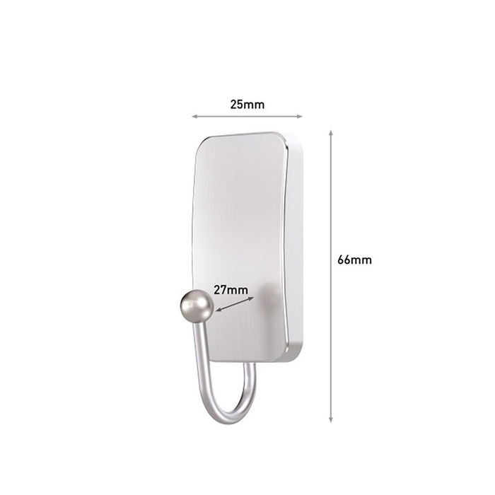 Porte-serviettes Suspendu 3M 25 X 66 X 25 MM Argenté nickel (1 Unité)