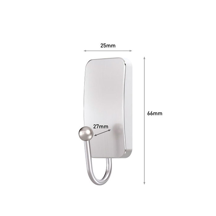 Porte-serviettes Suspendu 3M 25 X 66 X 25 MM Argenté nickel (1 Unité)