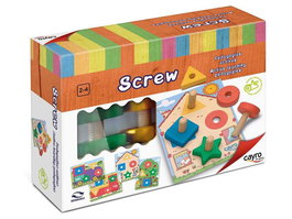 Cayro Juego Screw - Jeu de vis en bois et carton - Jouet éducatif - Âge recommandé : 3 ans et plus