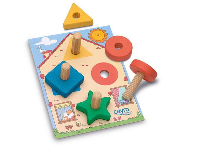 Cayro Juego Screw - Jeu de vis en bois et carton - Jouet éducatif - Âge recommandé : 3 ans et plus Cayro Juego Screw - Jeu de vis en bois et carton - Jouet éducatif - Âge recommandé : 3 ans et plus
